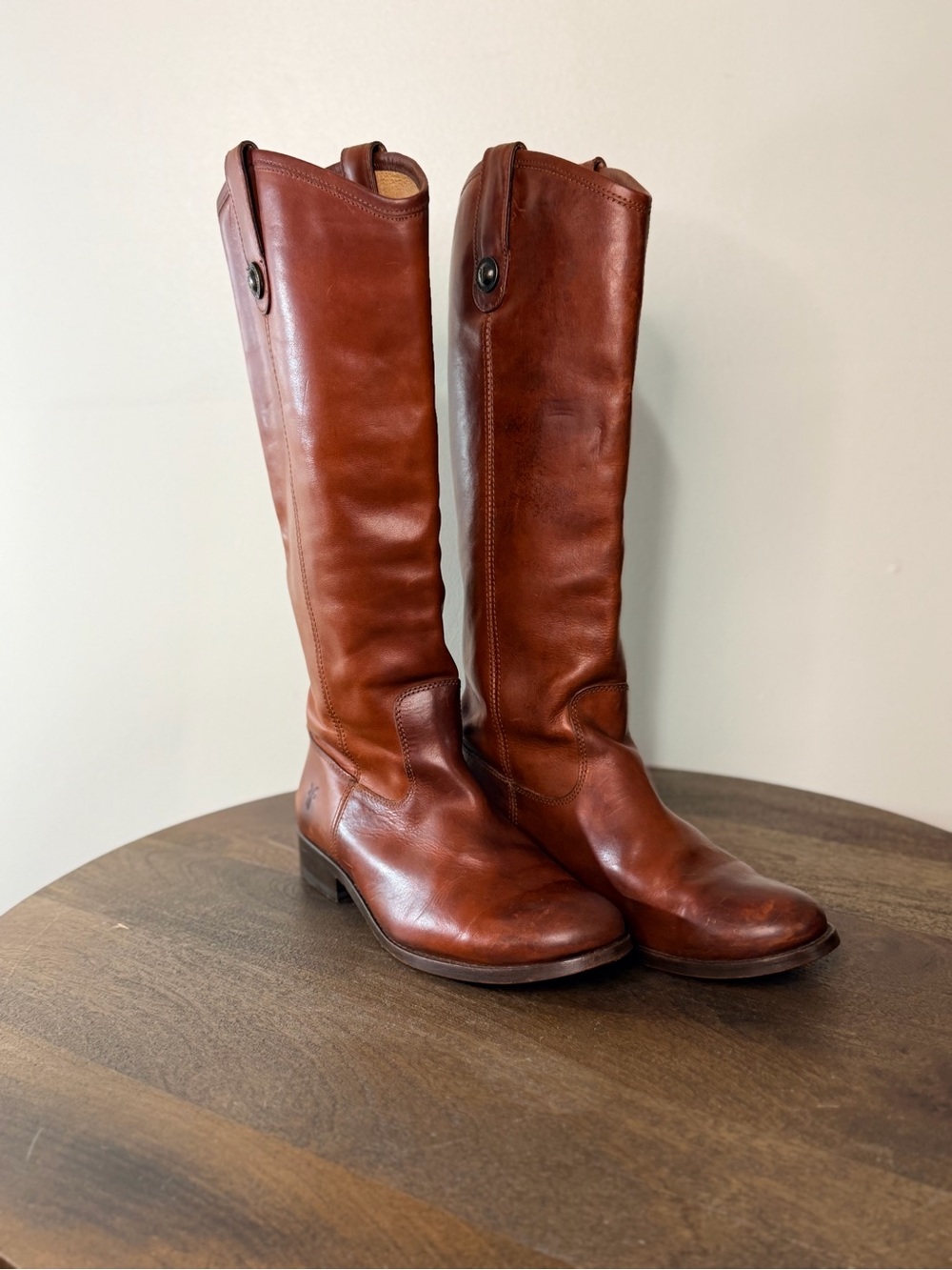Frye Melissa Button Boots in Cognac Size 6